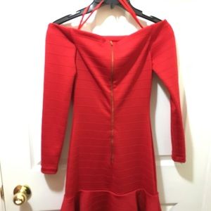 Banana republic red and black dress